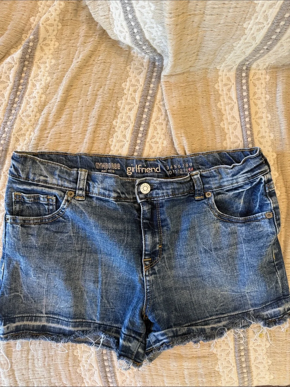 Gymboree Blue Denim Frayed Hem Women's Shorts